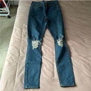 topshop moto jamie ripped skinny jeans